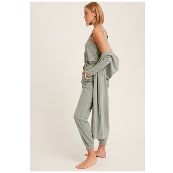 𝅺textured cotton jumpsuit & long cardigan knit sets - Picture 10 of 16